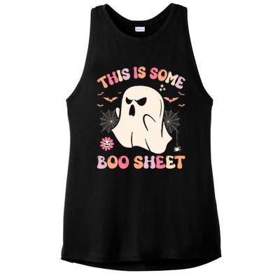 This Is Some Boo Sheet Ghost Halloween Costume Funny Ghost Ladies PosiCharge Tri-Blend Wicking Tank