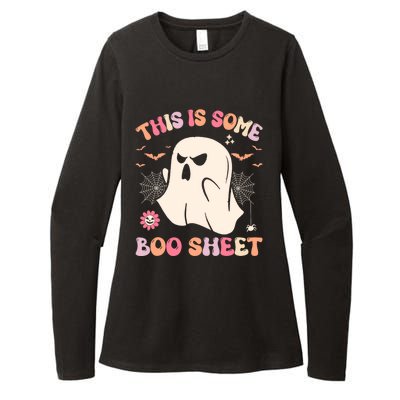 This Is Some Boo Sheet Ghost Halloween Costume Funny Ghost Womens CVC Long Sleeve Shirt