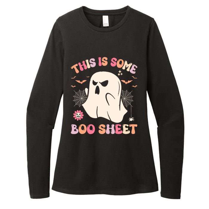 This Is Some Boo Sheet Ghost Halloween Costume Funny Ghost Womens CVC Long Sleeve Shirt