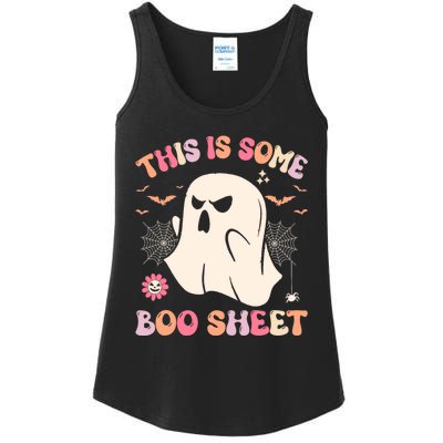 This Is Some Boo Sheet Ghost Halloween Costume Funny Ghost Ladies Essential Tank