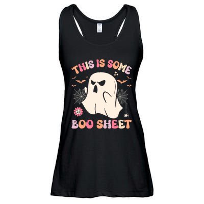 This Is Some Boo Sheet Ghost Halloween Costume Funny Ghost Ladies Essential Flowy Tank