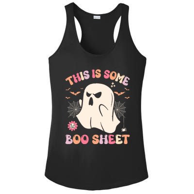 This Is Some Boo Sheet Ghost Halloween Costume Funny Ghost Ladies PosiCharge Competitor Racerback Tank