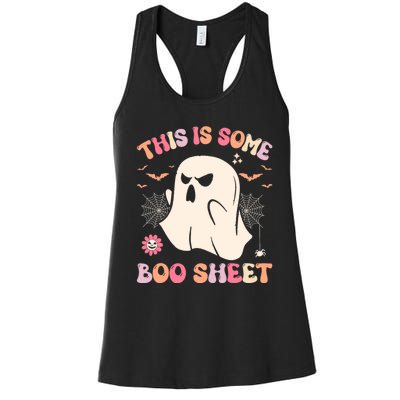 This Is Some Boo Sheet Ghost Halloween Costume Funny Ghost Women's Racerback Tank