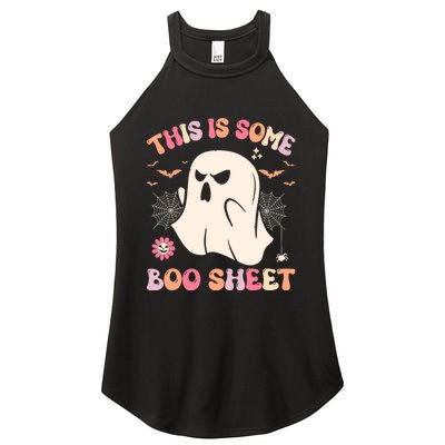 This Is Some Boo Sheet Ghost Halloween Costume Funny Ghost Women's Perfect Tri Rocker Tank