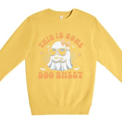 This Is Some Boo Sheet Women Cute Ghost Halloween Gift Premium Crewneck Sweatshirt