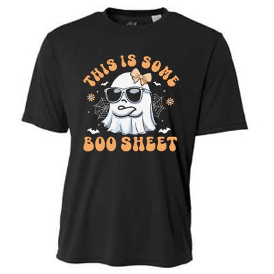 This Is Some Boo Sheet Women Cute Ghost Halloween Gift Cooling Performance Crew T-Shirt