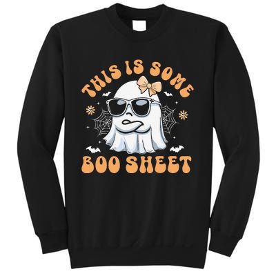 This Is Some Boo Sheet Women Cute Ghost Halloween Gift Sweatshirt