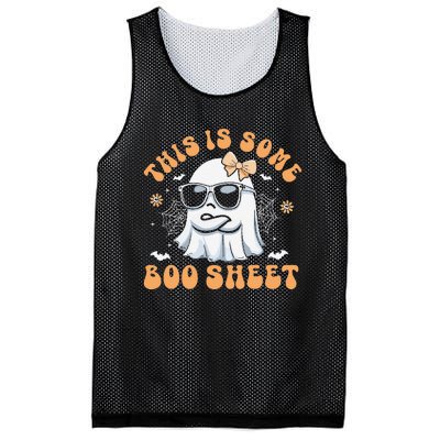 This Is Some Boo Sheet Women Cute Ghost Halloween Gift Mesh Reversible Basketball Jersey Tank