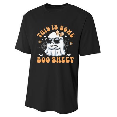 This Is Some Boo Sheet Women Cute Ghost Halloween Gift Performance Sprint T-Shirt