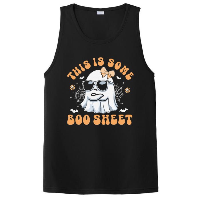 This Is Some Boo Sheet Women Cute Ghost Halloween Gift PosiCharge Competitor Tank