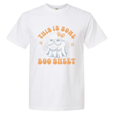 This Is Some Boo Sheet Women Cute Ghost Halloween Gift Garment-Dyed Heavyweight T-Shirt