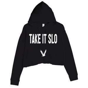 Take It Slo With Eagle Cal Poly Relax Classic Crop Fleece Hoodie