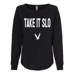 Take It Slo With Eagle Cal Poly Relax Classic Womens California Wash Sweatshirt