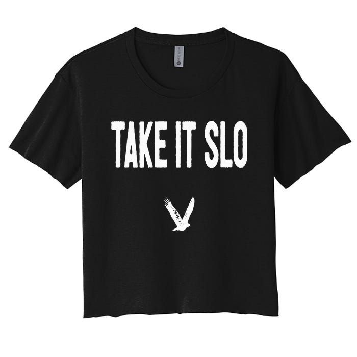 Take It Slo With Eagle Cal Poly Relax Classic Women's Crop Top Tee