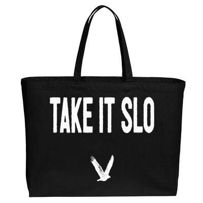 Take It Slo With Eagle Cal Poly Relax Classic Cotton Canvas Jumbo Tote