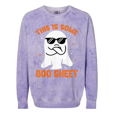 This Is Some Boo Sheet Ghost Retro Halloween Costume Wo Colorblast Crewneck Sweatshirt