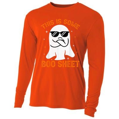 This Is Some Boo Sheet Ghost Retro Halloween Costume Wo Cooling Performance Long Sleeve Crew