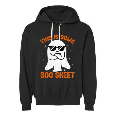 This Is Some Boo Sheet Ghost Retro Halloween Costume Wo Garment-Dyed Fleece Hoodie