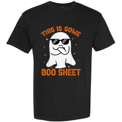 This Is Some Boo Sheet Ghost Retro Halloween Costume Wo Garment-Dyed Heavyweight T-Shirt