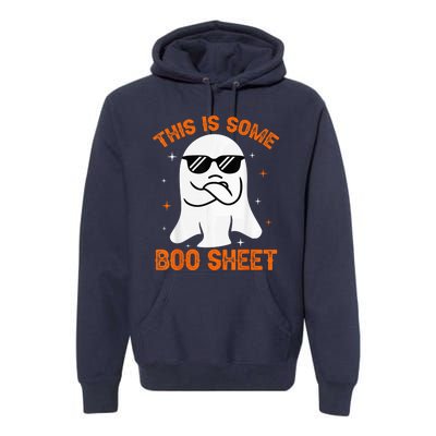 This Is Some Boo Sheet Ghost Retro Halloween Costume Wo Premium Hoodie