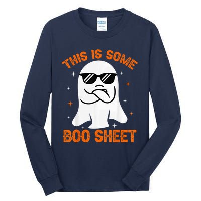 This Is Some Boo Sheet Ghost Retro Halloween Costume Wo Tall Long Sleeve T-Shirt