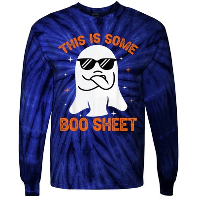 This Is Some Boo Sheet Ghost Retro Halloween Costume Wo Tie-Dye Long Sleeve Shirt