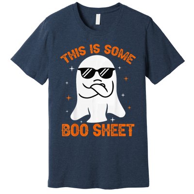 This Is Some Boo Sheet Ghost Retro Halloween Costume Wo Premium T-Shirt