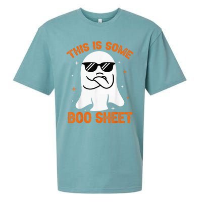 This Is Some Boo Sheet Ghost Retro Halloween Costume Wo Sueded Cloud Jersey T-Shirt