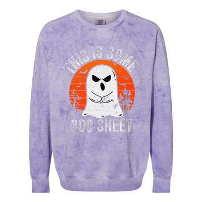 This Is Some Boo Sheet Ghost Halloween Costume Funny Colorblast Crewneck Sweatshirt