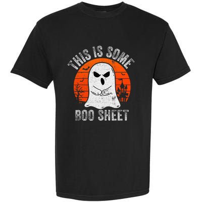 This Is Some Boo Sheet Ghost Halloween Costume Funny Garment-Dyed Heavyweight T-Shirt