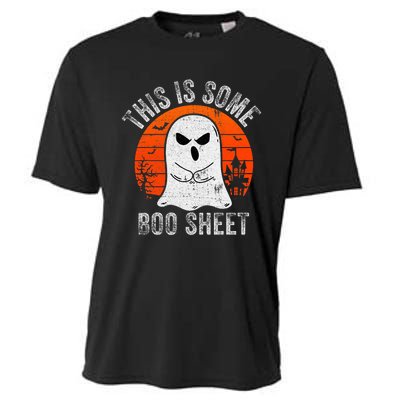 This Is Some Boo Sheet Ghost Halloween Costume Funny Cooling Performance Crew T-Shirt