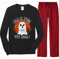 This Is Some Boo Sheet Ghost Halloween Costume Funny Long Sleeve Pajama Set