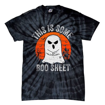 This Is Some Boo Sheet Ghost Halloween Costume Funny Tie-Dye T-Shirt