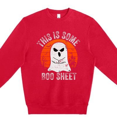 This Is Some Boo Sheet Ghost Halloween Costume Funny Premium Crewneck Sweatshirt