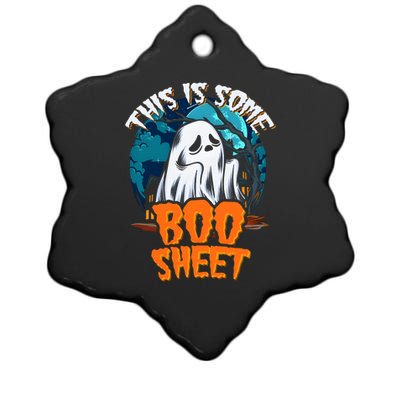 This Is Some Boo Sheet Ghost Halloween Costume Ceramic Star Ornament