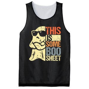 This Is Some Boo Sheet Ghost Retro Halloween Costume Design Mesh Reversible Basketball Jersey Tank