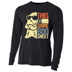 This Is Some Boo Sheet Ghost Retro Halloween Costume Design Cooling Performance Long Sleeve Crew