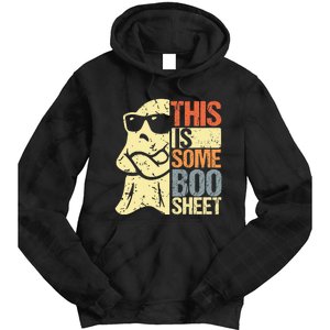 This Is Some Boo Sheet Ghost Retro Halloween Costume Design Tie Dye Hoodie