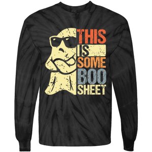 This Is Some Boo Sheet Ghost Retro Halloween Costume Design Tie-Dye Long Sleeve Shirt