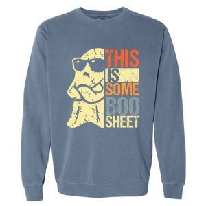 This Is Some Boo Sheet Ghost Retro Halloween Costume Design Garment-Dyed Sweatshirt