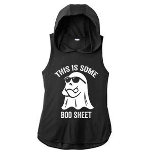 This Is Some Boo Sheet Halloween Ghost Funny Ladies PosiCharge Tri-Blend Wicking Draft Hoodie Tank