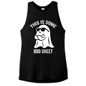 This Is Some Boo Sheet Halloween Ghost Funny Ladies PosiCharge Tri-Blend Wicking Tank