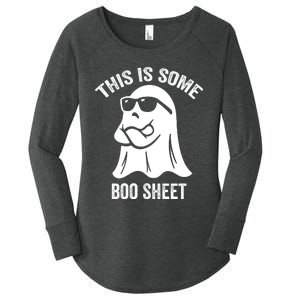 This Is Some Boo Sheet Halloween Ghost Funny Women's Perfect Tri Tunic Long Sleeve Shirt