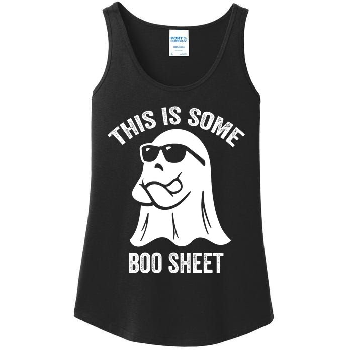 This Is Some Boo Sheet Halloween Ghost Funny Ladies Essential Tank