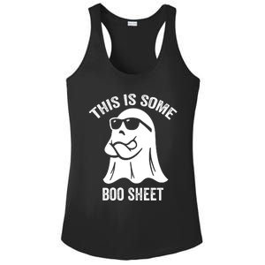 This Is Some Boo Sheet Halloween Ghost Funny Ladies PosiCharge Competitor Racerback Tank