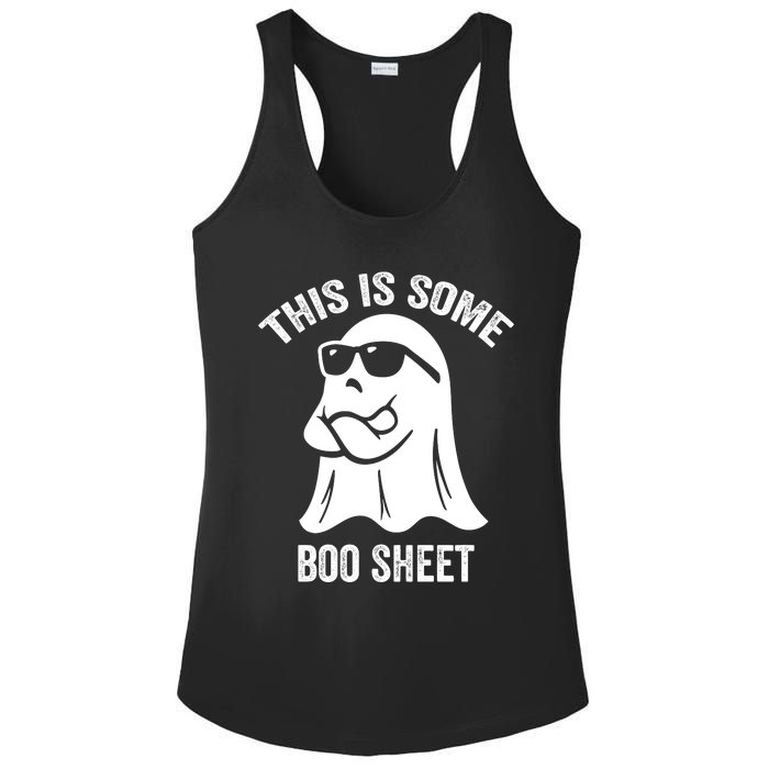 This Is Some Boo Sheet Halloween Ghost Funny Ladies PosiCharge Competitor Racerback Tank