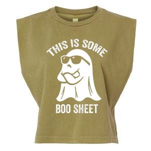 This Is Some Boo Sheet Halloween Ghost Funny Garment-Dyed Women's Muscle Tee