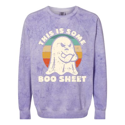 This Is Some Boo Sheet Funny Halloween Costumes Men Women Colorblast Crewneck Sweatshirt