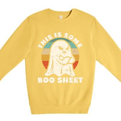 This Is Some Boo Sheet Funny Halloween Costumes Men Women Premium Crewneck Sweatshirt