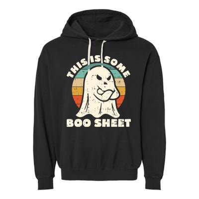 This Is Some Boo Sheet Funny Halloween Costumes Men Women Garment-Dyed Fleece Hoodie